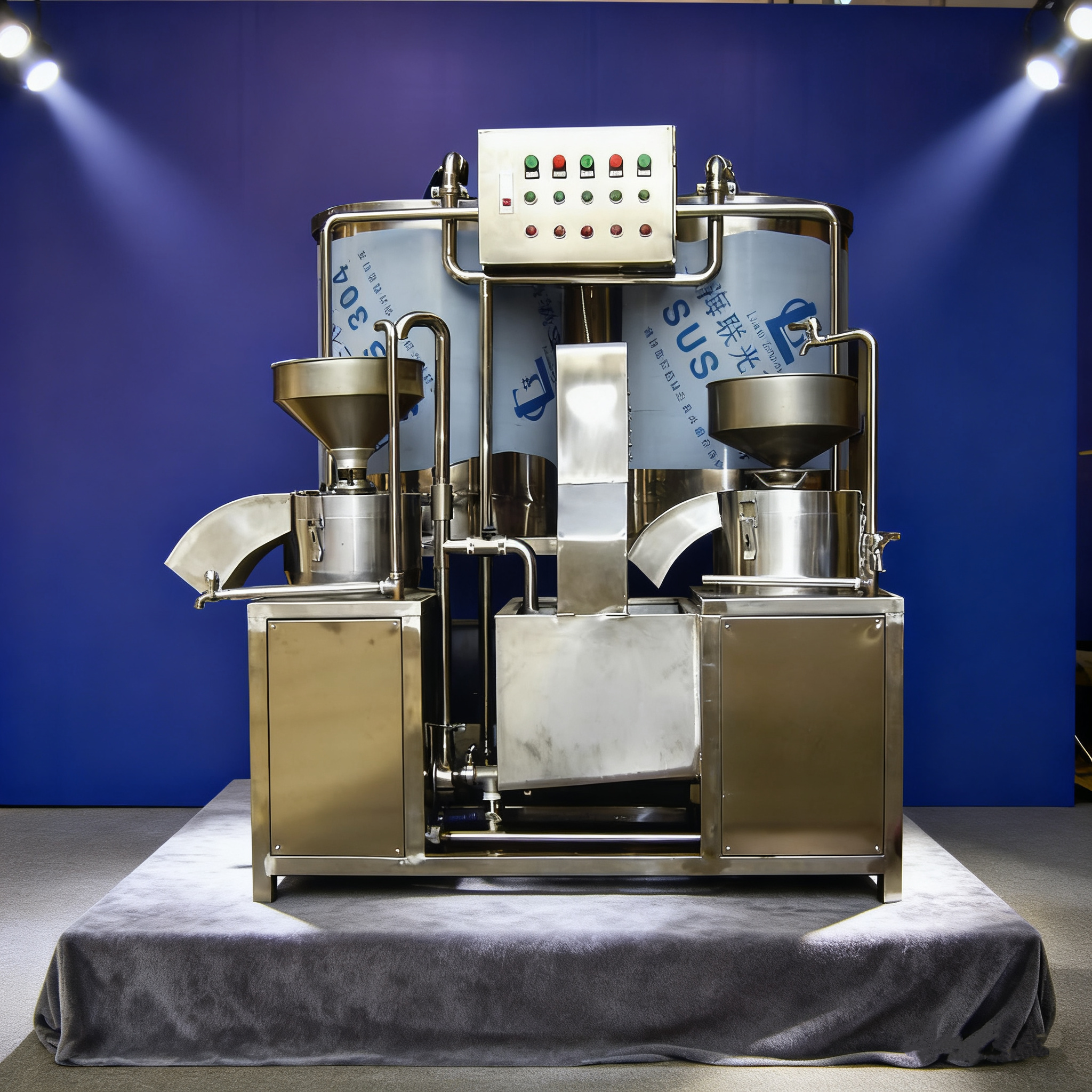 وحدة طحن وطهي متكاملة لمعالجة فول الصويا على نطاق صغير